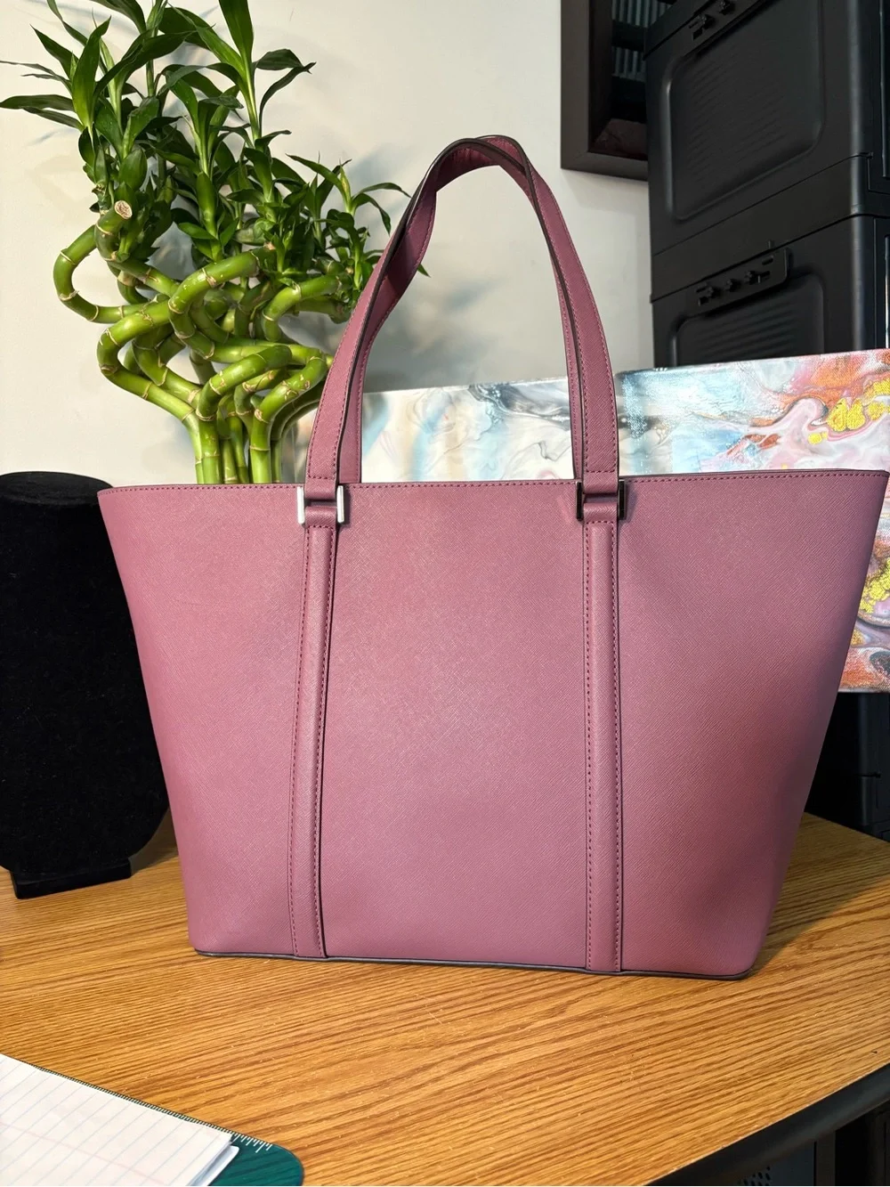 kate spade Mauve Plum Saffiano Leather Tote